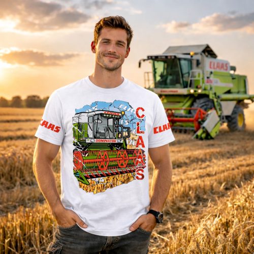 CLAAS DOMINATOR FELIRATOS FEHÉR PÓLÓ