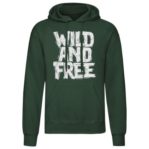 Wild and Free Zöld kenguruzsebes pulóver
