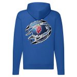 SAAB CIPZÁRAS KÉK KAPUCNIS PULÓVER