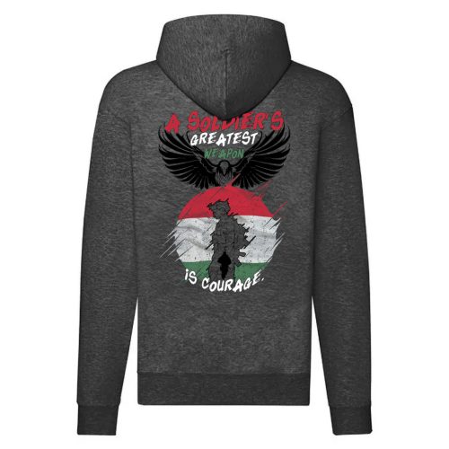 A Soliders... cipzáras pulóver (sötétszürke)