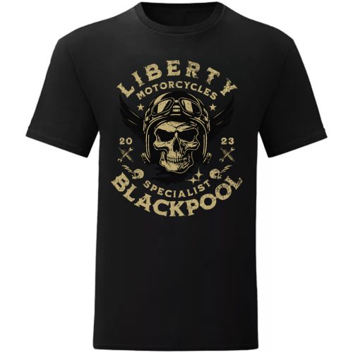 LIBERTY MOTOROS FEKETE PÓLÓ