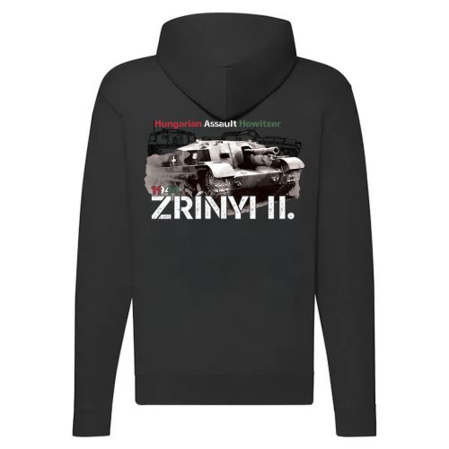 Zrínyi II. Tank cipzáras pulóver (fekete)