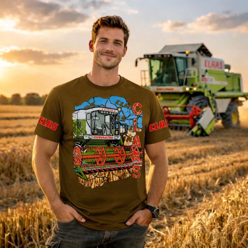 CLAAS DOMINATOR FELIRATOS BARNA PÓLÓ