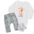 Macis Hosszú ujjú fehér body + nadrág  és zokni