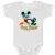 Happy Summer Mickey fehér baba body