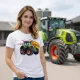 Claas Axion fehér traktoros női póló