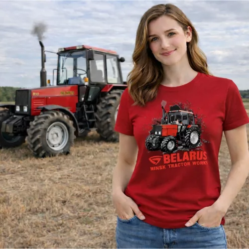 MTZ 892.2 piros traktoros női póló