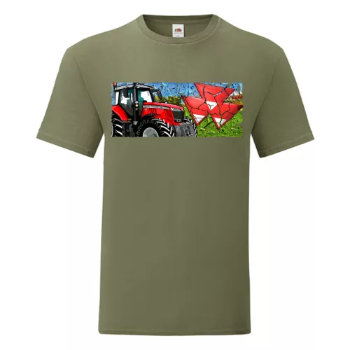 outlet MASSEY FERGUSON REPEDEZETT MINTÁS ZÖLD PÓLÓ XXL-es