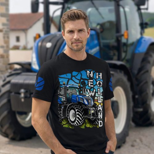 NEW HOLLAND FELIRATOS FEKETE PÓLÓ