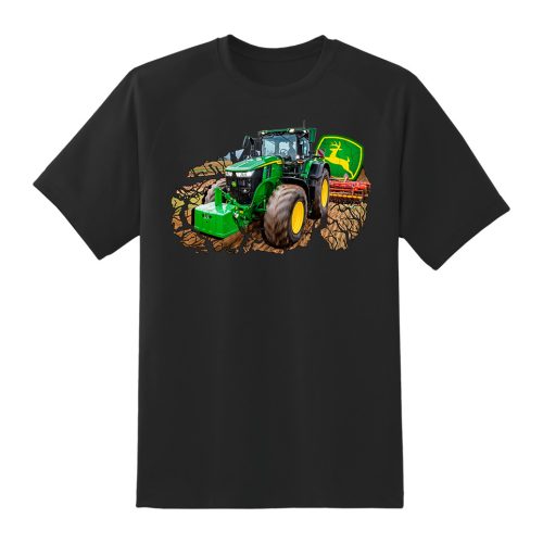 Zöld Traktor MUNKÁBAN FEKETE PÓLÓ