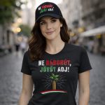 Ne háborút, jövőt adj! női póló (fekete)