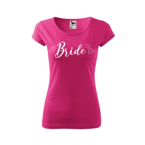 Bride fehér minta pink póló