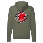 SUZUKI CIPZÁRAS ZÖLD KAPUCNIS PULÓVER