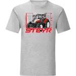 Steyr szürke Traktoros póló