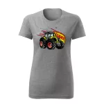 Claas Axion szürke traktoros női póló