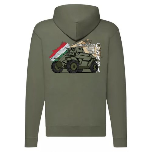 Csaba Light Tank cipzáras pulóver (zöld)