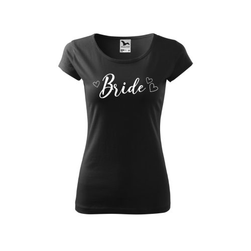 Bride fehér minta fekete póló