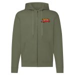 SKODA 120 CIPZÁRAS ZÖLD KAPUCNIS PULÓVER 