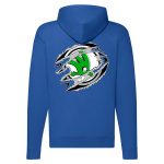 SKODA CIPZÁRAS KÉK KAPUCNIS PULÓVER