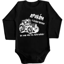   APUKÁM A LEGJOBB TRAKTOROS....BABA BODY HOSSZÚ UJJÚ FEKETE