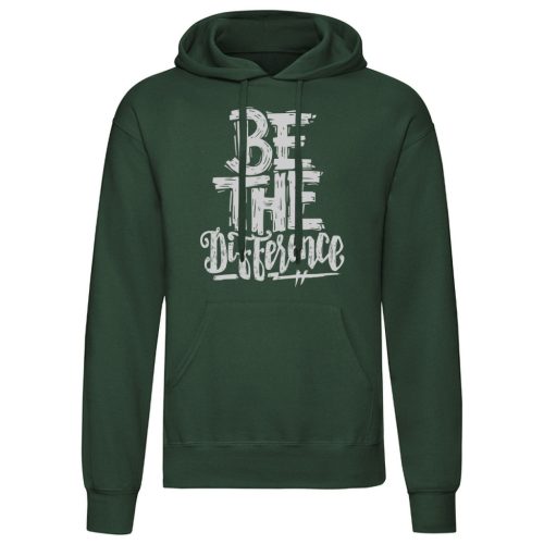 Be the Difference Zöld kenguruzsebes pulóver