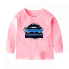 VW GOLF MK3 HOSSZÚ UJJÚ GYEREK PÓLÓ RÓZSASZÍN