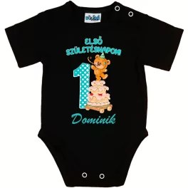 MACIS SZÜLINAPOS! FEKETE RÖVIDUJJÚ NEVES FIÚ BODY 