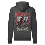 MOTORCYCLE ROAD SPIRIT SZÜRKE CIPZÁRAS PULÓVER
