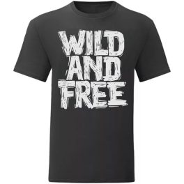 Wild and Free Fekete póló