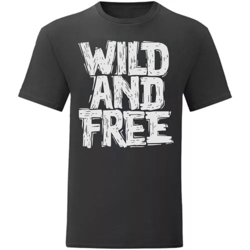 Wild and Free Fekete póló