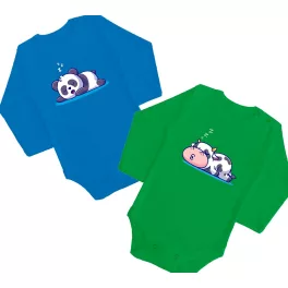 2 DARABOS PANDÁS, BOCIS SZETT (ZÖLD - KÉK) HOSSZÚ UJJÚ