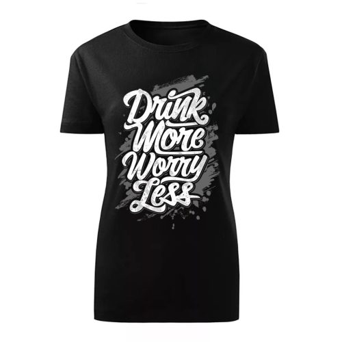 Drink more…Fekete női póló