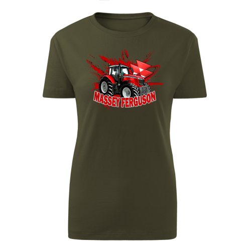 Massey Ferguson zöld traktoros női póló