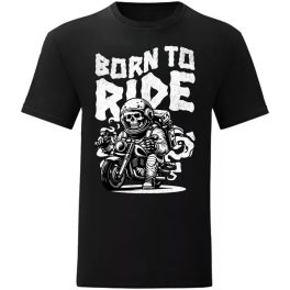 BORN TO RIDE MOTOROS PÓLÓ FEKETE