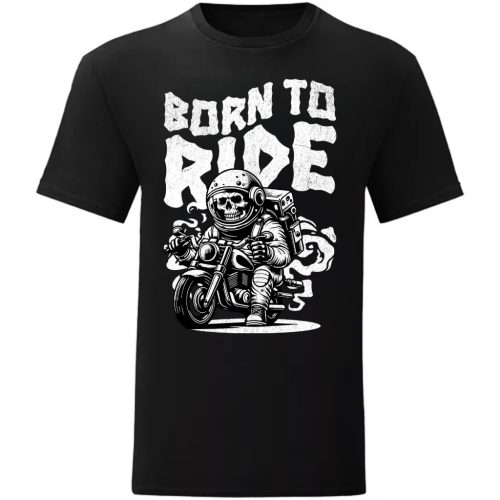 BORN TO RIDE MOTOROS PÓLÓ FEKETE