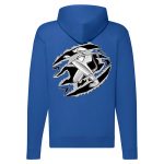 PEUGEOT CIPZÁRAS KÉK KAPUCNIS PULÓVER