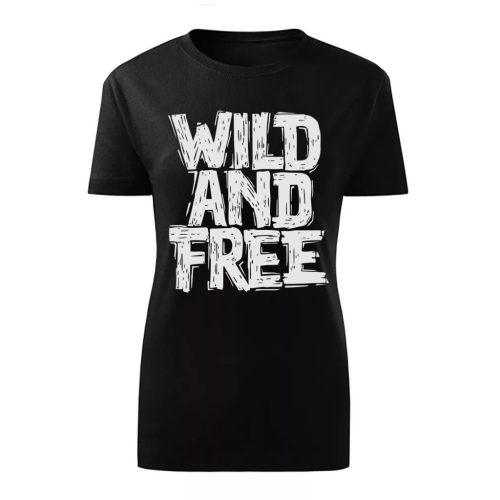 Wild and Free Fekete női póló