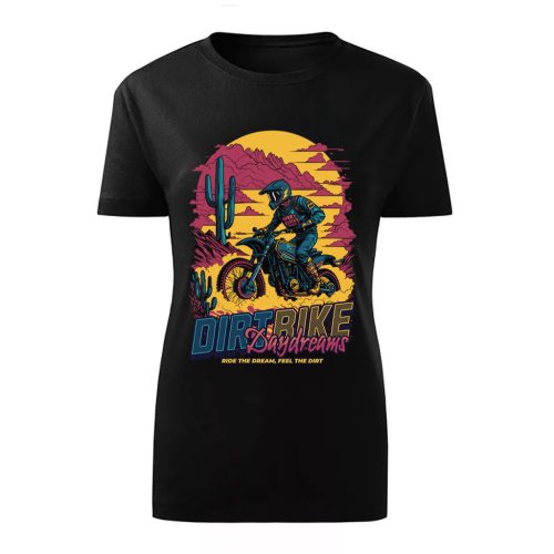 DIRTBIKE MOTOROS NŐI PÓLÓ FEKETE