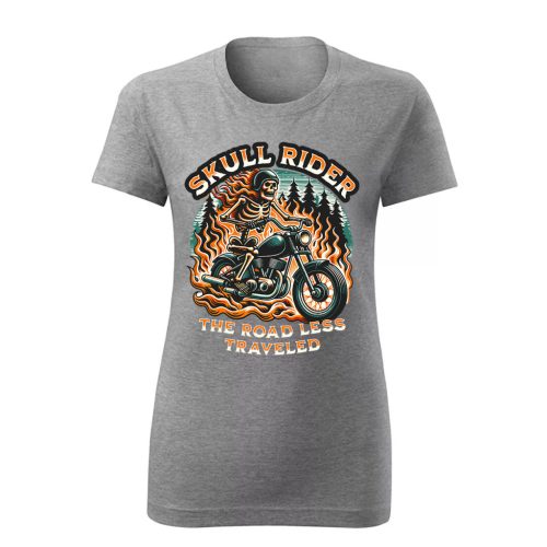 SKULL RIDER MOTOROS NŐI PÓLÓ SZÜRKE