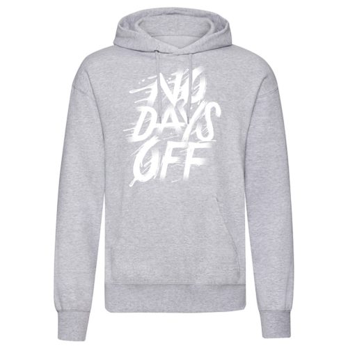 No Days off Világosszürke kenguruzsebes pulóver