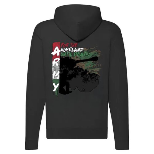 Army cipzáras pulóver (fekete)