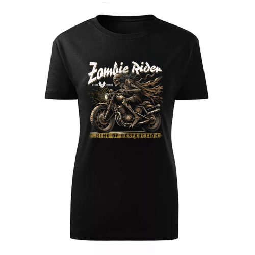 ZOMBIE RIDER FEKETE NŐI PÓLÓ