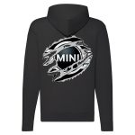 MINI CIPZÁRAS FEKETE KAPUCNIS PULÓVER