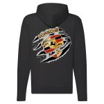 PORSCHE CIPZÁRAS FEKETE KAPUCNIS PULÓVER