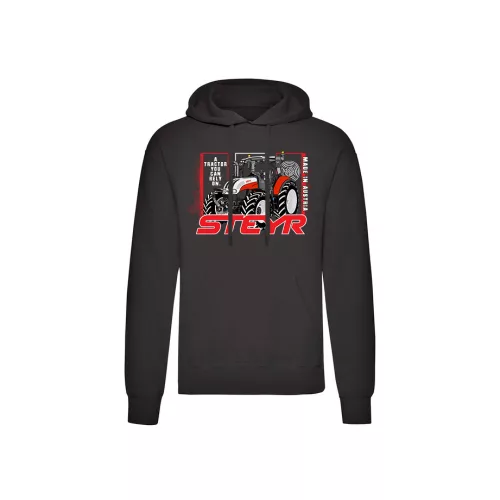 Steyr Kapucnis pulover fekete