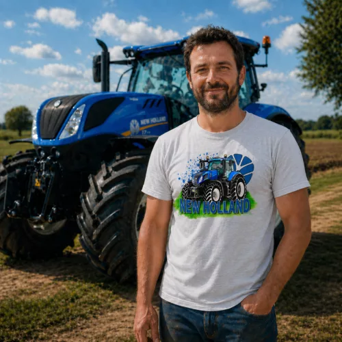 NEW HOLLAND TRAKTOROS PÓLÓ SZÜRKE