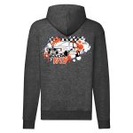 RALLY VFTS LADA SÖTÉTSZÜRKE CIPZÁRAS KAPUCNIS PULÓVER