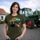 Kis Dutra zöld traktoros női póló