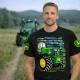 Zöld Traktor FELIRATOS FEKETE PÓLÓ
