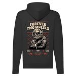 FOREVER TWO WHEELS FEKETE CIPZÁRAS PULÓVER